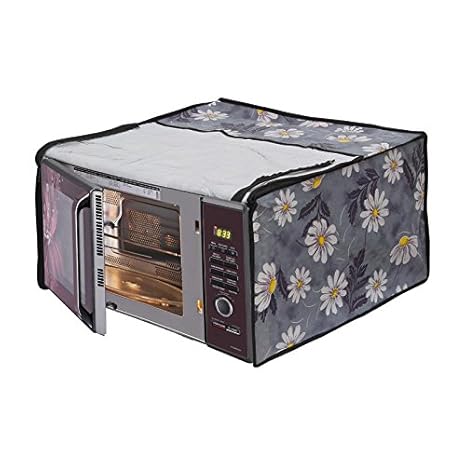 Dream Care White Floral Microwave Oven Cover For Panasonic 27