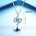 J.Rosée Necklace, Women's Blue Cubic Zirconia Twist Pendant Necklaces with 925 Sterling Silver Chain Jewelry Gifts with Packing
