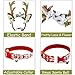 Bolbove Pet Christmas Lace Flower Antler Head Band and Santa Collar for Medium to Large Dogs (Large)