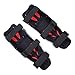 GraceU1 Pair of Adults Fashion Knee Shin Armor Protect Guard Pads Accessories with Plastic Cement Hook for Motorcycle