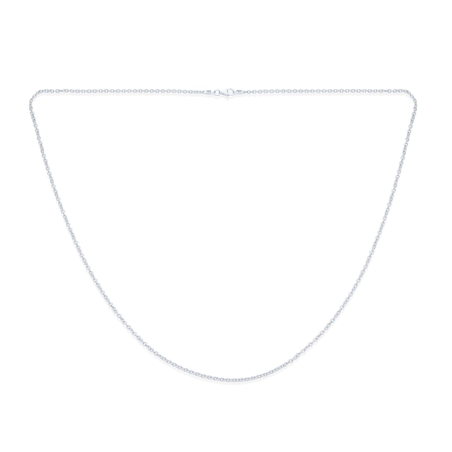 Bling Jewelry Classic Fine Thin 2.5MM Strong Rolo Link Cable Chain Necklace for Women Men .925 Sterling Silver 16 Inch — image 1