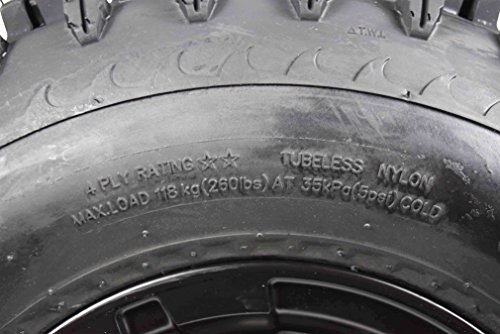 22" Front 20" Rear Yamaha Banshee 350 (1987-2006) & Raptor 700 (2006-Present) Black MASSFX Rims & Tires Front & Rear Wheel and Tire Kit