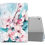 MoKo Case Fit iPad Pro 10.5 2017 - Slim Lightweight Smart Shell Stand Cover with Translucent Frosted Back Protector Fit Apple iPad Pro 10.5 Inch 2017 Released, Peach Blossom (Auto Wake/Sleep)