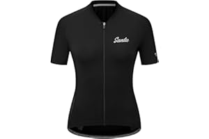 Santic Women’s Cycling Jersey Shorts Seeve Bicycle Jacket Bike Shirt Breathable Quick Dry Reflective Biking Tops Andrea