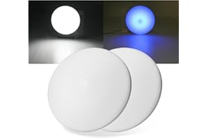 ULITECO RV Ceiling Light 12V, 4.5Inch RV Light Interior, Dimmable Puck Dome Lights for Motorhome Boat Trailer (Cool White 2Pack)