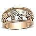 Stainless Steel Ring Elephant Caravan Crystal Citrine Rose Gold - Plated Women Size 5 - 10 SPJ ( 10 )