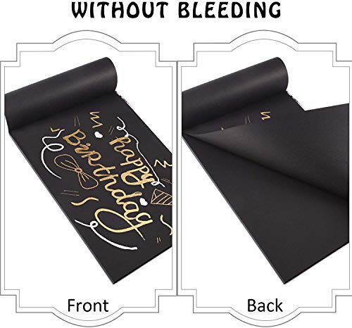 Black Sketch Pad, L\'émouchet Sketch Book, Durable Sketch Pad for Drawing, 60 Sheets,30 Sheets Each, 2-Pack, 9”W x 12”L Sketch Book Perfect for Graphite & Colored Pencils,Charcoal,Oil Pastels,Gel Pen