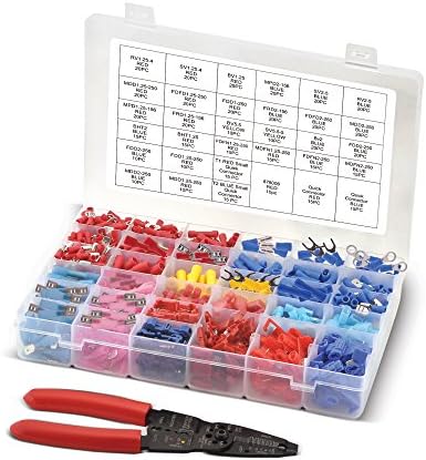 AFA Wire Crimping Tool &amp; Crimp Connector Kit - 540 Pieces w/ Organizer