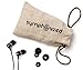 Symphonized NRG BLING Premium Genuine Wood In-ear Noise-isolating Headphones with Mic and Nylon Cable (Black)