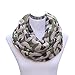 Lucky Leaf Women Lightweight Cozy Infinity Loop Scarf with Various Artist Print (Camouflage Amry Green)