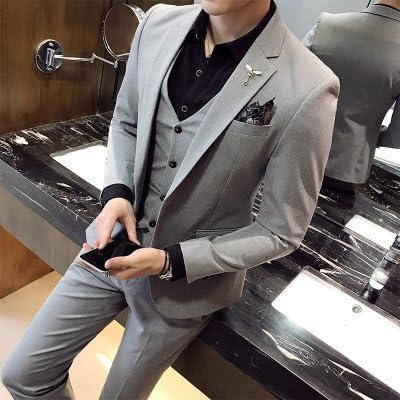 Amazon Co Jp ノーブランド品 メンズ フォーマルスーツ スリム スリーピース Xxl Brown 服 ファッション小物