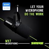 Shure MV7 USB/XLR Podcast Microphone with Built-In Headphone Output view 5