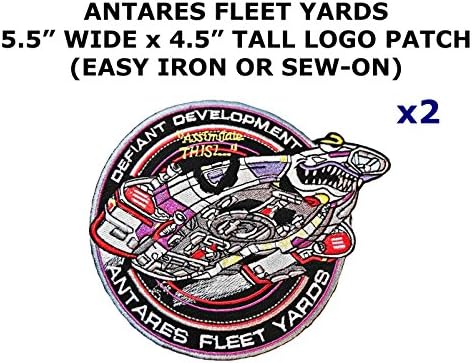 2 PCS Star Trek Antares Fleet Yards Theme DIY Iron / Sew-on Decorative Applique Patches