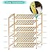 ANKO Bamboo Shoe Rack, Natural Bamboo Thickened 6-Tier Mesh Utility Entryway Shoe Shelf Storage Organizer Suitable for Entryway, Closet, Living Room, Bedroom. (1 Pack)