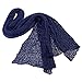Newborn Baby Photography Props - Long Ripple Wrap Blanket and Lace Beads Headband (Blue, OneSize)