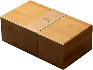 Bamboo wooden box,bamboo storage box,bamboo storage box, jewelry box,bamboo drawer storage box with lid, suitable for crafts, jewelry,cosmetics,accessories,gifts,multi-function drawer storage boxes,