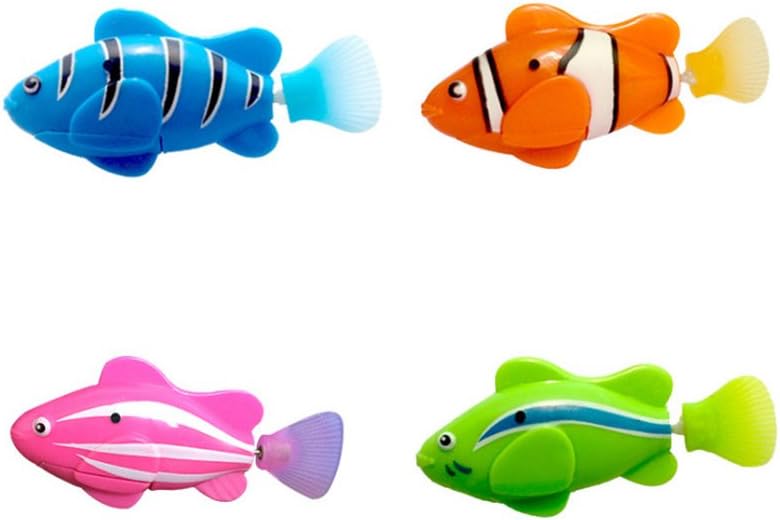 SAVEMORE4U18 Swimming Robot Fish Water Activated Magical Electronic Pets Toy for Kids Children Battery Operated Fish 4PCS