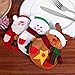 TINKSKY Kitchen Suit Silverware Holders Pockets Knifes Forks Bag Snowman Santa Claus Elk Christmas Party Decoration for Children 6pcs