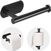 JOPOFI Toilet Paper Holder - Adhesive Toilet Paper Holder - Matte Black | Toilet Paper Holder Wall Mount for Bathroom,Stainless Steel Command Strip Toilet Paper Roll Holder Stick On Wall,No Drilling