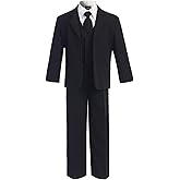 OLIVIA KOO Boy's Classic 2 Button Suit with Cloth Cover Buttons