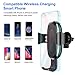 Wireless Car Charger, Baseus Gravity Car Charger Mount Air Vent Phone Holder, 10W for Samsung Galaxy S8, S7/S7 Edge, Note 8 and 5W for Standard Charge for iPhone X, 8/8P & QI-Certified Devices (Black)
