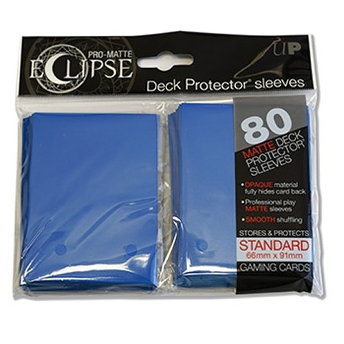PRO-Matte Eclipse Blue Standard Deck Protector sleeves (80 count pack)