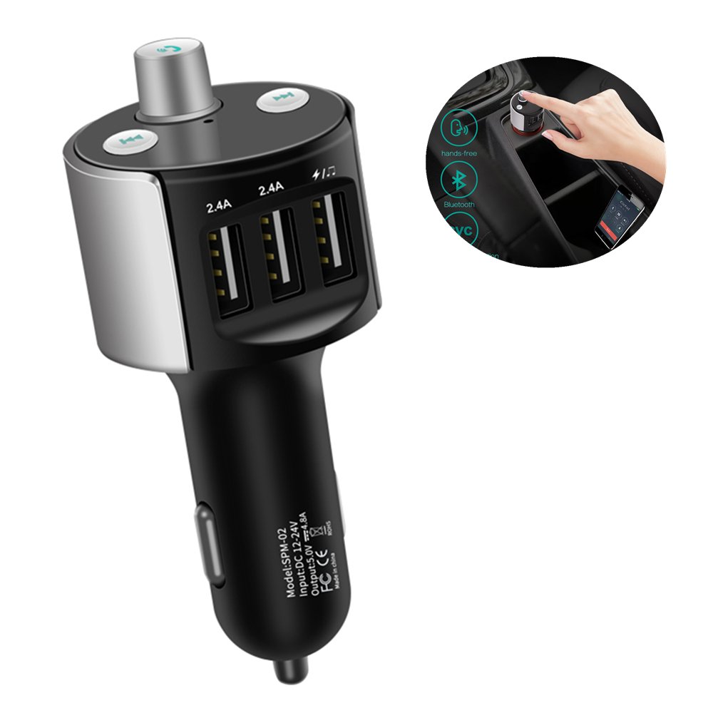 Transmisor FM Bluetooth Coche Radio Inalámbrico Mp Player Adaptador de Radio con