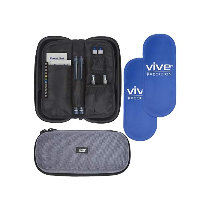 Vive Precision Insulin Travel Case - Cooler Bag for Diabetic Supplies, Medicine, Pen, Vial Supply - Insulated Holder…