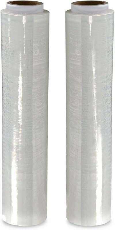 JeeJaan 2 Rolls Clear Pallet Wrap 400mm x 250m 20µm Non-Extended