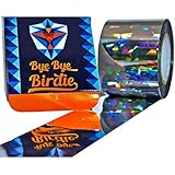 Bye-Bye Birdie Extra Large Super Sturdy Bird Repellent Scare Tape - Double Sided 200ft Holographic Flash Deterrent &amp; Light Reflector - Best For Gardens, Docks and Boats - GUARANTEED TO KEEP BIRDS AWAY