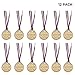 Windy City Novelties 2 inch Gold Winner Toy Medals - Bulk 12 Pack