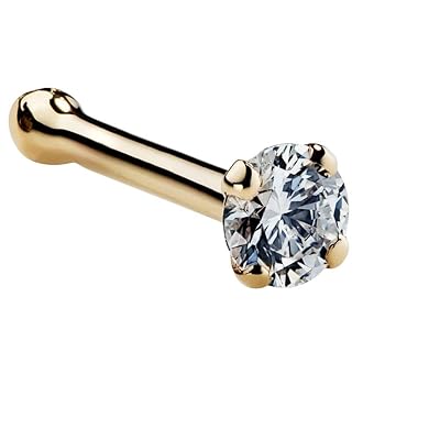 Amazon 18 Gauge Diamond Nose Ring EternalDia Diamond Flower Nose