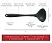 StarPack Basics Silicone Ladle Spoon, High Heat Resistant to 480°F, Hygienic One Piece Design Cooking Utensil for Serving Soup & more (Gray Black)