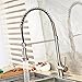 Votamuta Single Handle Kitchen Faucet Sink with Pull Out Sprayer Brushed Niclel Mixer Tap with Deck Plate
