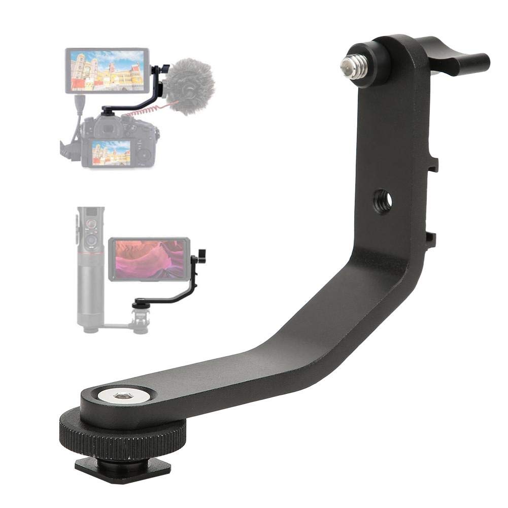 Camera Video Monitors L Bracket, Aluminium Alloy Arm Shoe Mount L Bracket for F5 F6 F6S S55 FW567 FW568 Camera Monitors