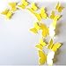 ROPALIA 12Pcs 3D Removable Butterfly Art Wall Decor Wall Stickers Room/ Decals