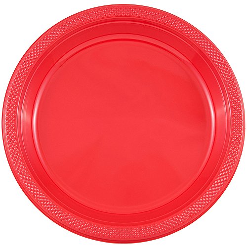 JAM Paper Round Plastic Party Plates - Medium - 9