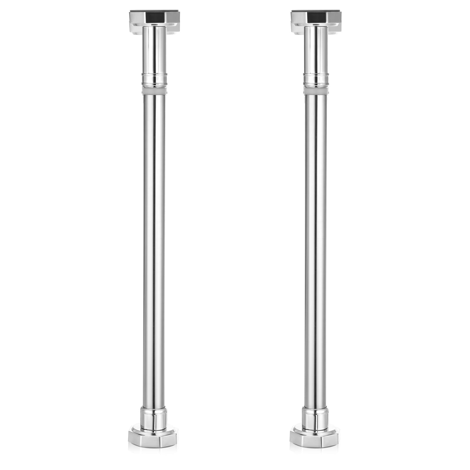 Photo 1 of 2 Pcs Undermount Sink Brackets, Adjustable Stainless Steel Sink Support Pole, No Drill Mounting and Repair Kit for Kitchen, Bathroom, 19.7-31.5 Inches