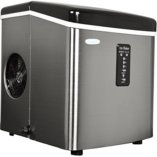 NewAir AI-100SS 28-Pound Portable Ice Maker, Stainless Steel