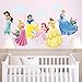 decalmile Princess Wall Stickers Murals Removable Vinyl Girls Room Wall Decals Nursery Baby Bedroom Wall Decor (6 Different Theme Princess)