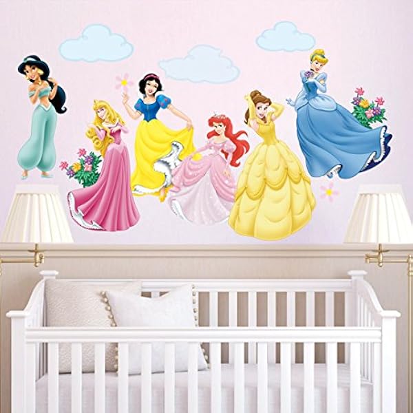 Decalmile プリンセスウォールステッカー 壁画 剥がせるビニール 女の子部屋 壁デカール 保育園 赤ちゃん 寝室 壁 Decalmile プリンセスウォールステッカー 壁画 剥がせるビニール 女の子部屋 壁デカール 保育園 赤ちゃん 寝室 壁