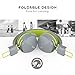 Kanen I39 Headphones On ear Foldable Noise Isolating Headsets with Mic and Remote for Kids Adults （Green）