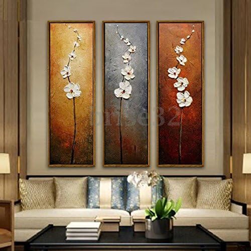 3Pcs Colorful Flower Canvas Abstract Painting Print Art Wall Home Decor Unframed