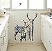 BIBITIME Halloween Forest Silhouette Deer Family Wall Decals Christmas Animal Birds Elk Vinyl Stickers for Living Room Porch Bedroom Nursery Classroom Home Art Mural TV Background PVC Decorations