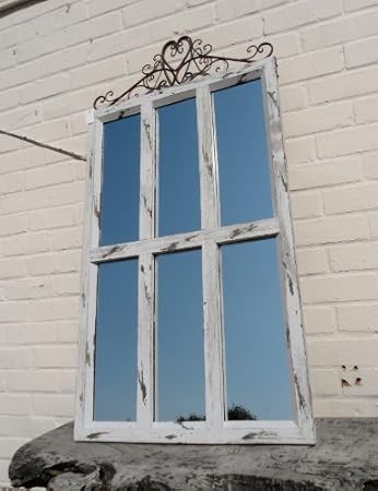 Mirror - Large Window Pane Mirror With Metal Scroll Top (Q806 ... Mirror - Large Window Pane Mirror With Metal Scroll Top (Q806 ... - Mirror - Large Window Pane Mirror With Metal Scroll Top (Q806)