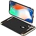 VANMASS iPhone X Case, 3-in-1 Durable Phone Case Thick Hard Plastic iPhone 10 Case with Anti-Scratch, Anti-Fingerprint and Detachable Frame for Apple iPhone X-Black