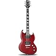 Fesley 39'' Electric Guitar: Full Size Solid Body Electric Guitars with Humbucker Pickups, Beginner Guitar for Adults with Mahogany Body,Bone Nut, Electric Guitar Kit with Gig Bag,Cable,Red