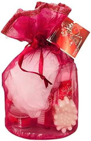 Mother's Day Beauty Bath Shower Gift Set - Frosted Cranberry Shower Gel | Body Lotion | Body Scrub | Bath Salts | Bath Soap