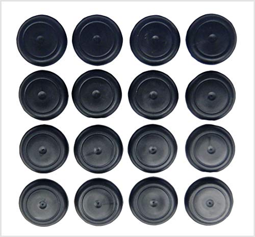 SB DISTRIBUTION LTD (Pack of 16), Durable, Ergonomic Rubber Button Plugs with Flush-Type Heads - Universal Replacement Floor Plugs | Fit Jeep CJ5 CJ7 Scrambler CJ8 Wrangler YJ Cherokee XJ | by SBD