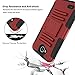 LG X Power 2 Case/LG Fiesta 2 LTE/LG X Charge/LG Fiesta LTE with [Tempered Glass Screen Protector] Built-in Kickstand Swivel Combo Holster Phone Belt Clip Heavy Duty Shockproof Case(PC-Red)